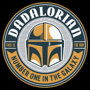 Men's Star Wars: The Mandalorian Din Djarin Dadalorian Number One in the Galaxy Sticker  Adult T-Shirt