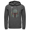 Men's Star Wars Boba Fett Silhouette Helmet Fill  Adult Pull Over Hoodie