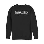 Men's Star Trek: The Next Generation Classic White Title Logo  Adult Sweatshirt