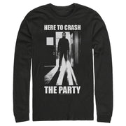 Men's Halloween II Michael Myers Crash the Party  Adult Long Sleeve Shirt