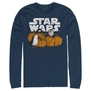 Men's Star Wars: The Last Jedi Pumpkin Patch Porg  Adult Long Sleeve Shirt