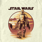 Men's Star Wars: The Mandalorian Sunset Poster  Adult T-Shirt