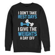 Men's CHIN UP Weight Day Off  Adult Sweatshirt