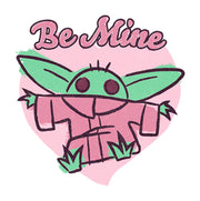 Men's Star Wars: The Mandalorian Valentine's Day The Child Be Mine Sketch  Adult T-Shirt