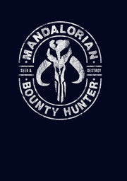 Men's Star Wars: The Mandalorian Seek & Destroy Stamp  Adult T-Shirt