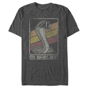 Men's Shelby Cobra Distressed Retro Striped Logo  Adult T-Shirt