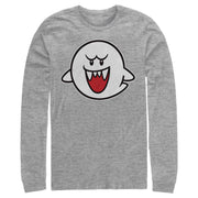 Men's Nintendo Mario Boo Ghost  Adult Long Sleeve Shirt