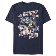 Men's Marvel Captain America Brother Holiday Hero  Adult T-Shirt