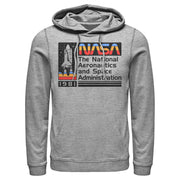 Men's NASA 1981 Retro Stripes  Adult Pull Over Hoodie