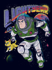 Men's Lightyear Buzz and Sox Protecting The Galaxy  Adult T-Shirt