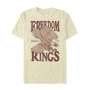 Men's Lost Gods Fourth of July  Freedom Rings Eagle  Adult T-Shirt