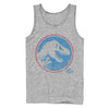 Men's Jurassic World Retro T. Rex Circle  Adult Tank Top