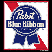 Men's Pabst Blue Ribbon Frame Logo  Adult T-Shirt