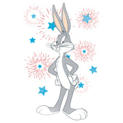 Men's Looney Tunes Bugs Bunny Stars and Fireworks  Adult T-Shirt