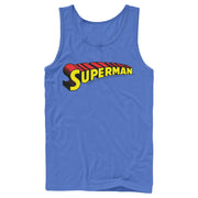 Men's Superman Classic Text Logo  Adult Tank Top