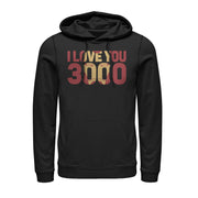 Men's Marvel Iron Man Love 3000 Mask  Adult Pull Over Hoodie