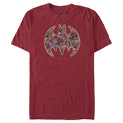 Men's Batman Shield Logo Comic Panel  Adult T-Shirt