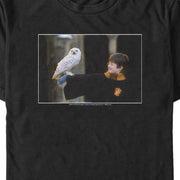 Men's Harry Potter Wizard and Owl  Adult T-Shirt