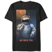 Men's NASA Mars Needs You  Adult T-Shirt