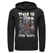 Men's Star Wars: The Mandalorian This Is The Way Mando  Adult Pull Over Hoodie