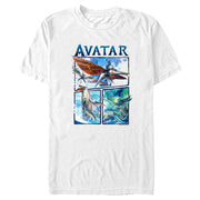 Men's Avatar: The Way of Water Watercolor Air and Sea Creatures Logo  Adult T-Shirt