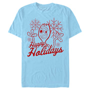 Men's Toy Story Forky Happy Holidays  Adult T-Shirt