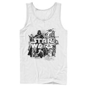 Men's Star Wars Retro Favorites Collage  Adult Tank Top