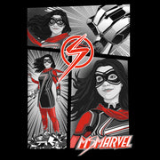 Men's Marvel: Ms. Marvel Hero Girl Panels  Adult T-Shirt