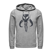 Men's Star Wars: The Mandalorian Mythosaur Skull Logo  Adult Pull Over Hoodie