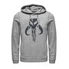 Men's Star Wars: The Mandalorian Mythosaur Skull Logo  Adult Pull Over Hoodie