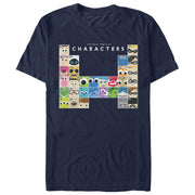 Men's Pixar Character Periodic Table  Adult T-Shirt