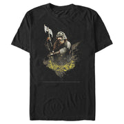 Men's The Lord of the Rings Fellowship of the Ring Gimli Paint Splatter  Adult T-Shirt