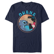 Men's Lilo & Stitch Ohana and a Kiss  Adult T-Shirt