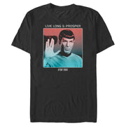 Men's Star Trek: The Original Series Spock Live Long and Prosper Poster  Adult T-Shirt