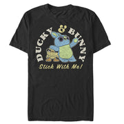 Men's Toy Story Ducky & Bunny Stick With It Motto  Adult T-Shirt