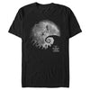 Men's The Nightmare Before Christmas Black and White Moon Scene  Adult T-Shirt