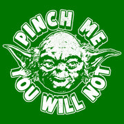 Men's Star Wars St. Patrick's Day Yoda Pinch Me Not  Adult T-Shirt