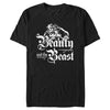 Men's Beauty and the Beast Black and White Logo  Adult T-Shirt