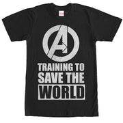 Men's Marvel Avengers Training to Save World  Adult T-Shirt