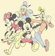 Men's Mickey & Friends Running Group Shot  Adult T-Shirt