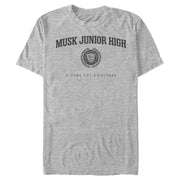 Men's Star Trek: Discovery Musk Junior High Black Logo  Adult T-Shirt