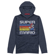 Men's Nintendo Super Mario Rainbow Stripes  Adult Pull Over Hoodie