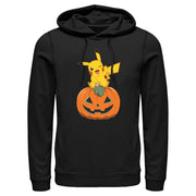 Men's Pokemon Halloween Jack-O'-Lantern Pikachu  Adult Pull Over Hoodie