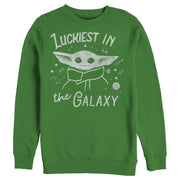 Men's Star Wars: The Mandalorian Grogu St. Patrick's Day Luckiest In The Galaxy  Adult Sweatshirt