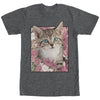 Men's Lost Gods Cat Roses  Adult T-Shirt