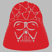 Men's Star Wars Valentine's Day Darth Vader Heart Helmet  Adult T-Shirt