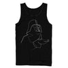 Men's Star Wars Darth Vader Outline  Adult Tank Top