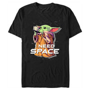 Men's Star Wars: The Mandalorian Grogu I Need Space  Adult T-Shirt