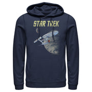 Men's Star Trek: The Original Series USS Enterprise Discovering New Worlds In Space  Adult Pull Over Hoodie