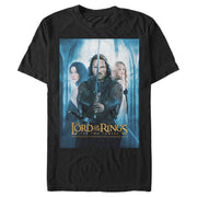 Men's The Lord of the Rings Two Towers Aragorn Arwen and Galadriel Logo  Adult T-Shirt